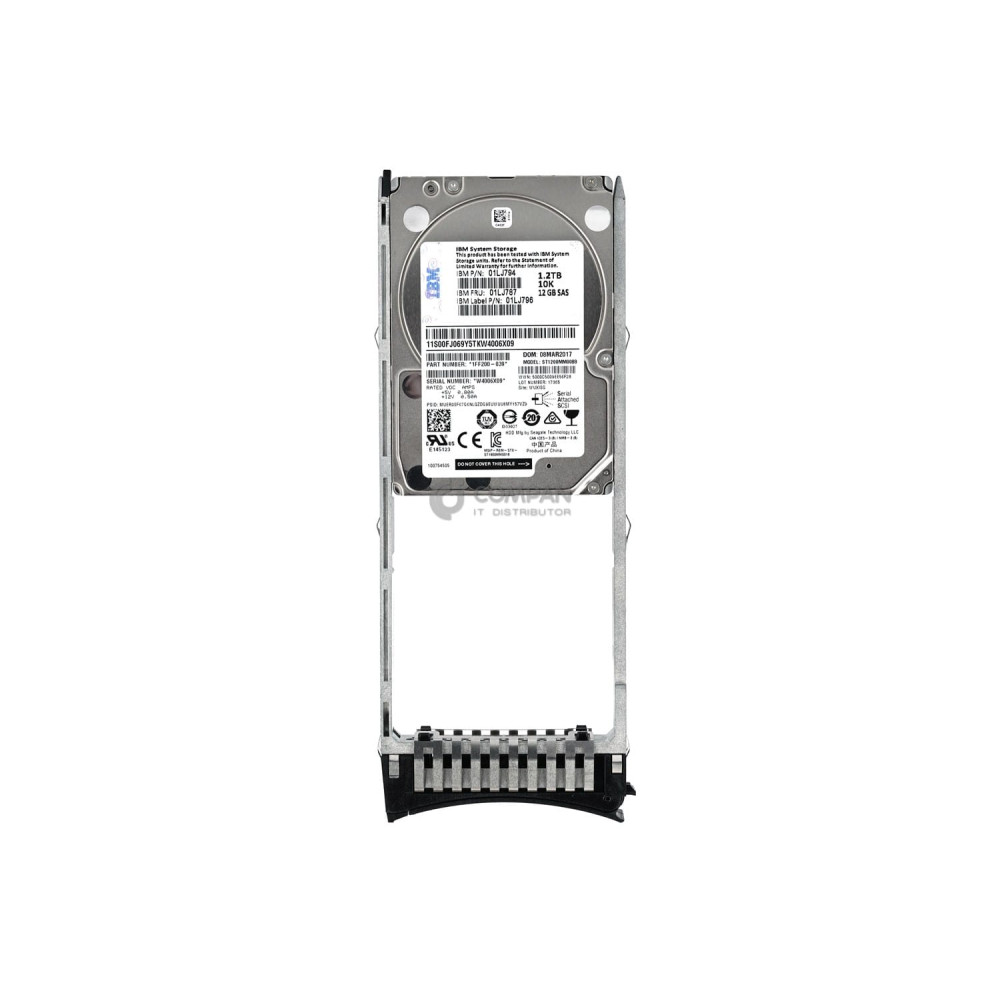 01LJ787 IBM HDD 1.2TB 10K SAS 12G 2.5" SFF HOT-SWAP FOR IBM V7000 G2